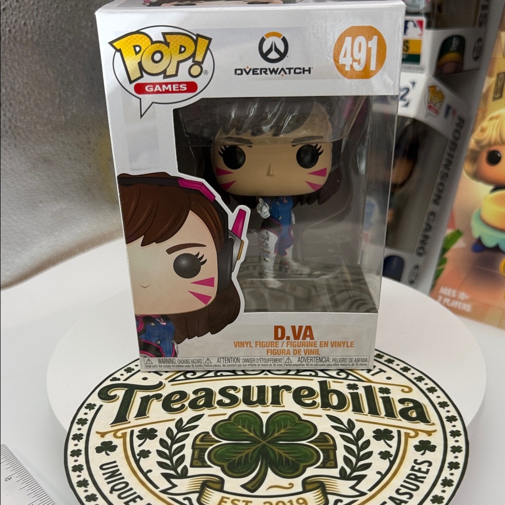 Funko POP! Games Overwatch D.Va Vinyl Figure with Pink & Blue Accents